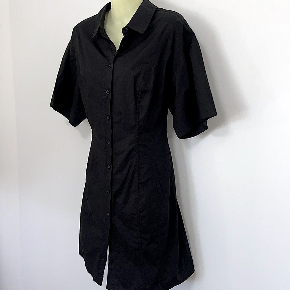 Frame Dress Mini Black Button Down NWOT SZ Medium - Picture 5 of 8